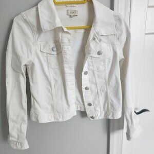 Loft white jean jacket size small